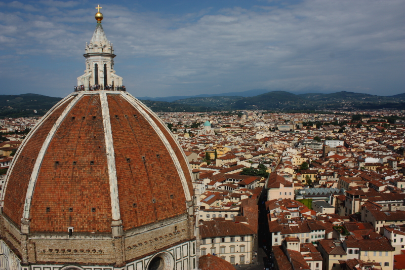 Duomo Kulesi üzerinden Floransa manzarası