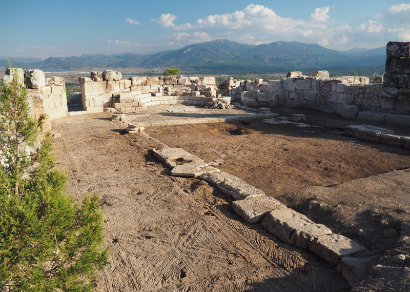 Kibyra Antik Kenti - Bazilika ve zemin döşemesi